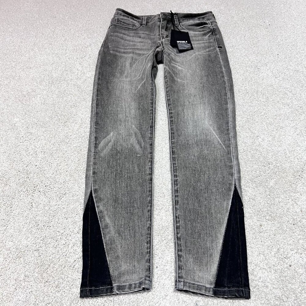 Women's Skinny Jeans in Gray and Black